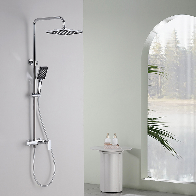 Brass Shower Faucet Set Rainfall Shower Set System Luxury Handheld Head Bathroom Shower System Set