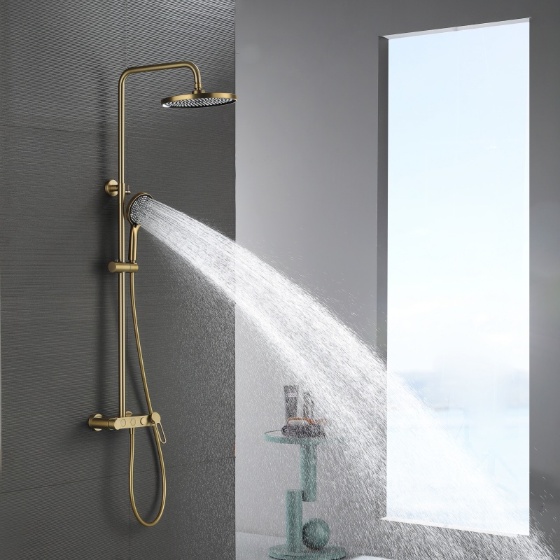 3 Function Thermostatic Bathroom Shower Set Wall Mounted Pressurized Shower Faucet Set