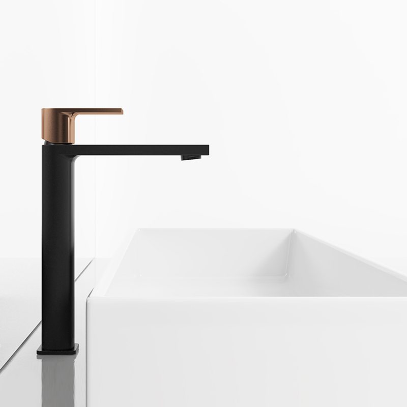 CUPC Modern Luxury Black Copper Bathroom Faucet
