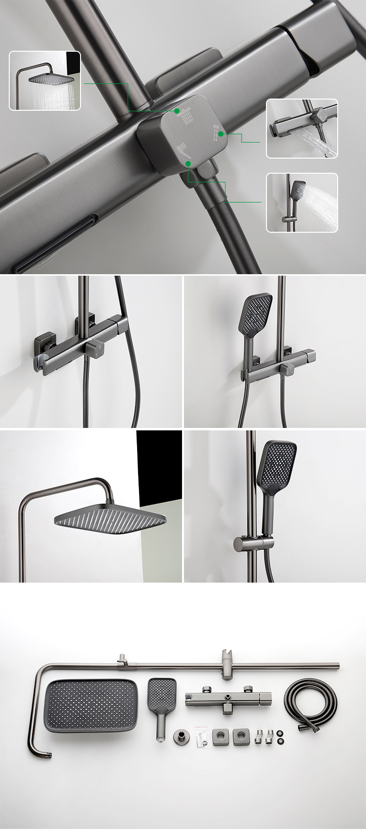 three functions shower system