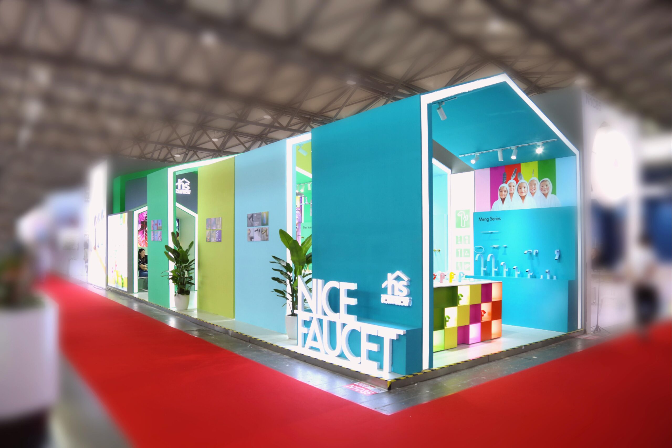 Homeshow Exhibition Booth – Colorful Display of Faucet Innovations